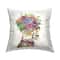 Stupell Industries Majestic Cheetah Mixed Flower Crown Arrangement Throw Pillow, 18" x 18"